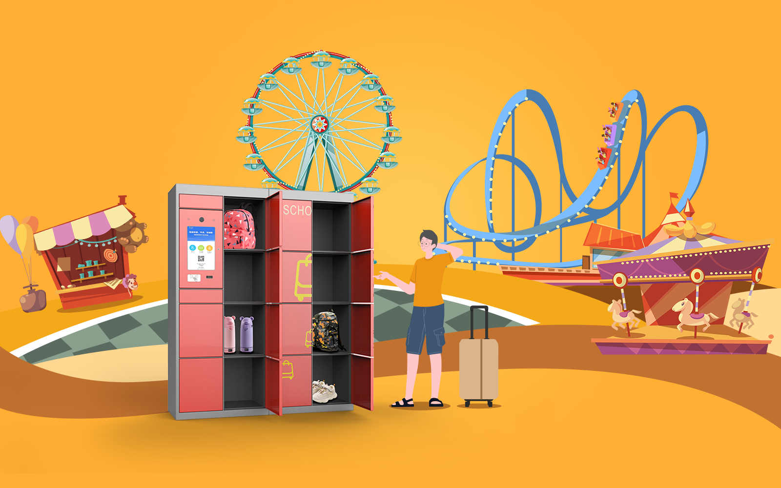 Smart Lockers for Entertainment centers MDK4i-0909